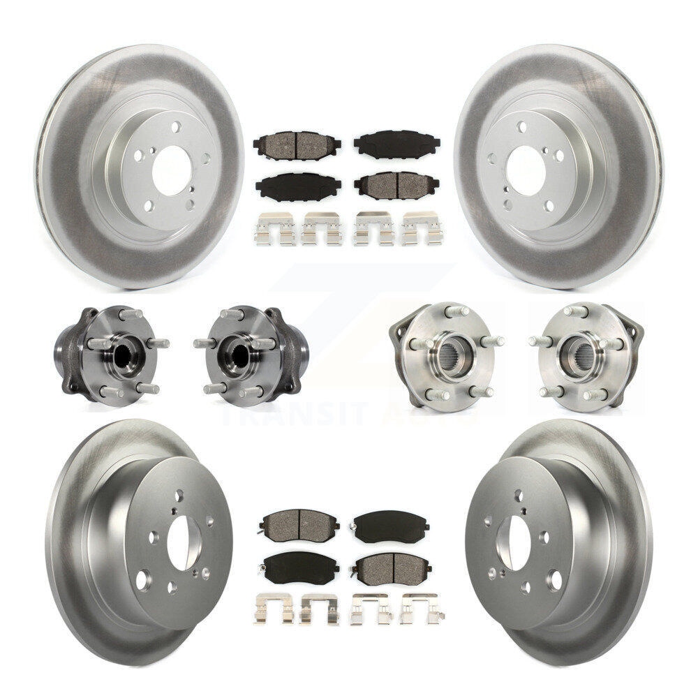 Bearing Coated Brake Rotor And Pad Front Rear Kit (10Pc) For Subaru XV Crosstrek