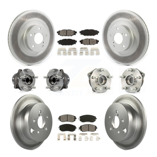 Bearing Coated Brake Rotor And Pad Front Rear Kit (10Pc) For Subaru XV Crosstrek