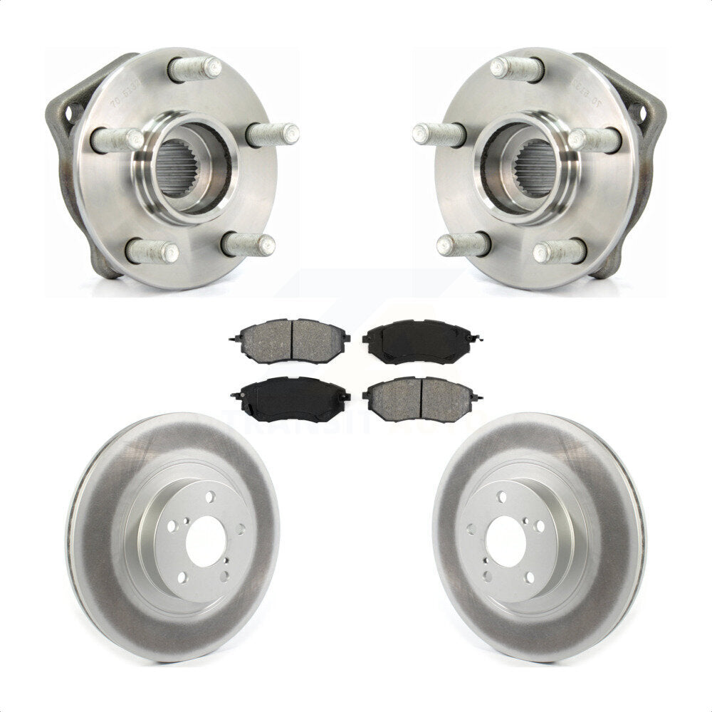 Hub Bearing Coat Brake Rotor Pads Front Kit For 09 Subaru Legacy 3.0 R with 3.0L