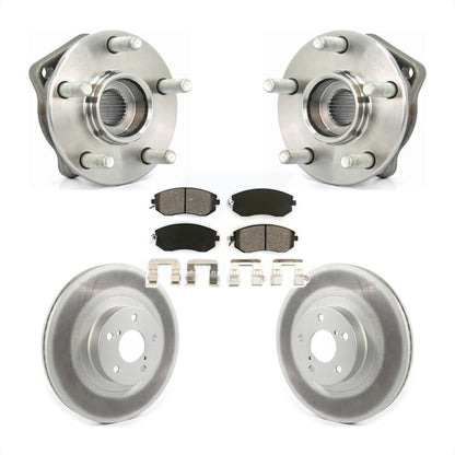 Hub Bearing Coated Brake Rotor Pad Front Kit For Subaru Impreza Forester Outback