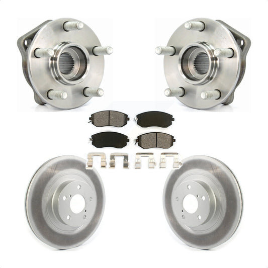 Hub Bearing Coated Brake Rotor Pad Front Kit For Subaru Impreza Forester Outback
