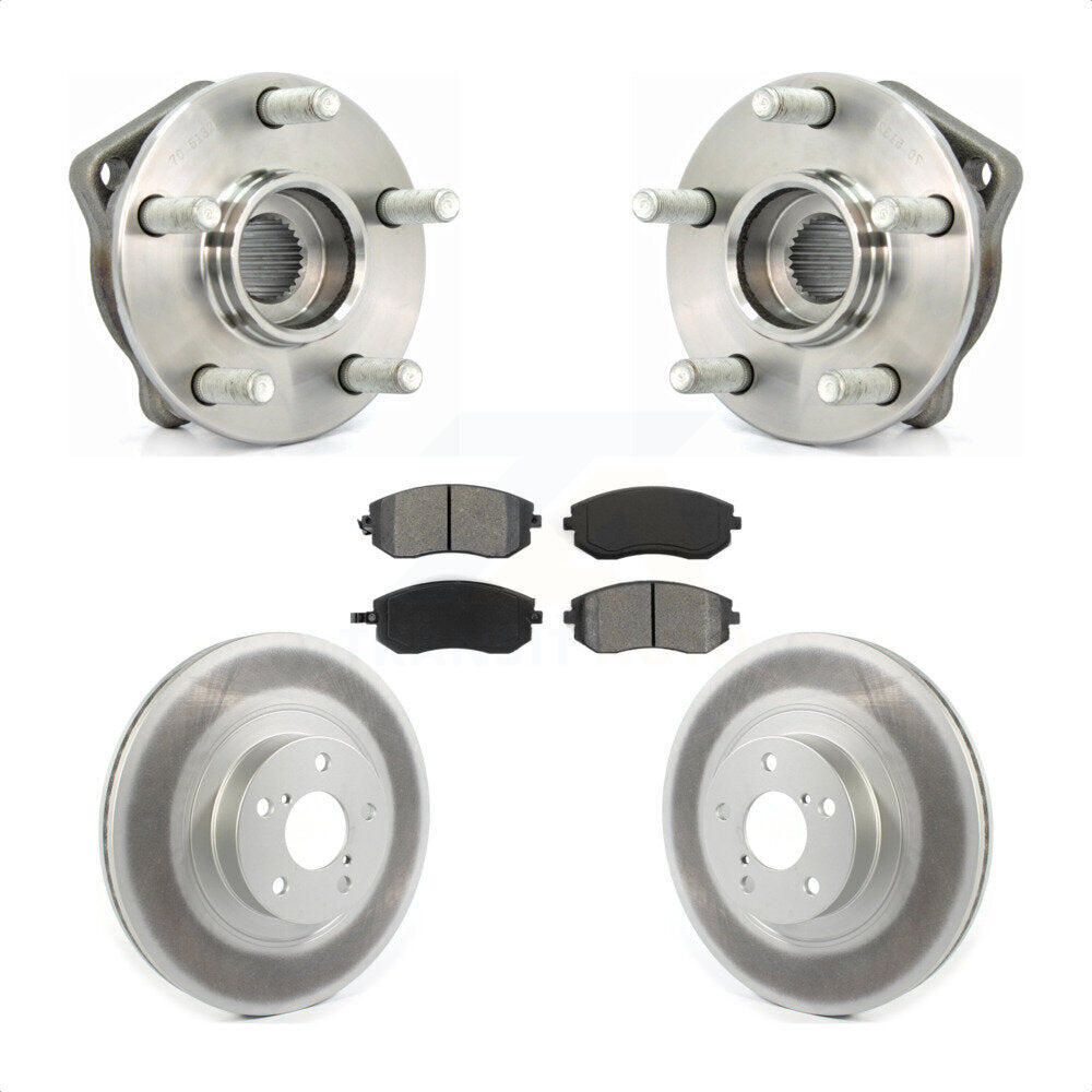 Hub Bearing Coat Brake Rotor Pad Front Kit For Subaru Outback Impreza Legacy WRX