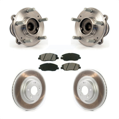Hub Bearing Coated Disc Brake Rotor Pads Front Kit For 2012 Hyundai Genesis 3.8L