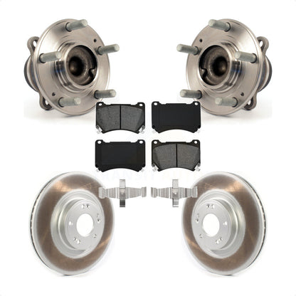 Hub Bearing Assembly Coated Disc Brake Rotor & Pad Front Kit For Hyundai Genesis