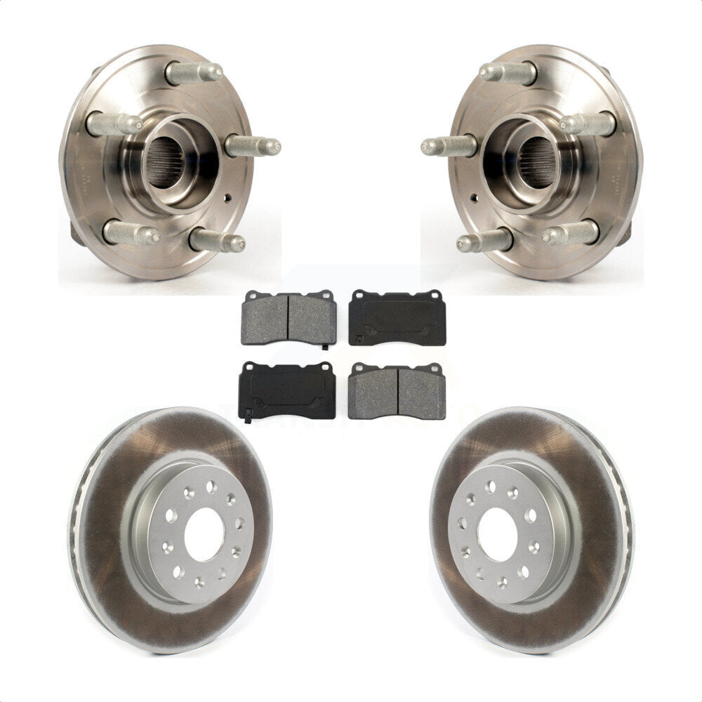 Hub Bearing Coat Brake Rotor Pad Front Kit For Cadillac CTS With Brembo Calipers