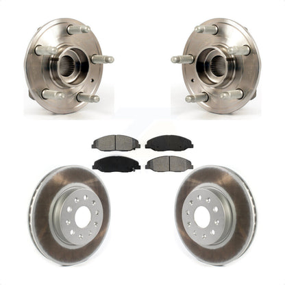Hub Bearing Assembly Coated Disc Brake Rotor And Pads Front Kit For Cadillac CTS