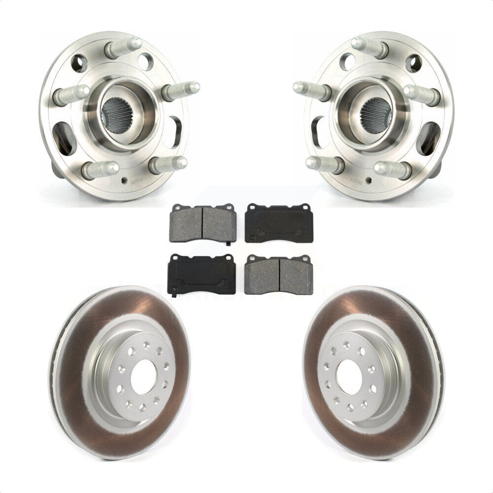 Hub Bearing Assembly Coated Disc Brake Rotor And Pads Front Kit For Cadillac CTS