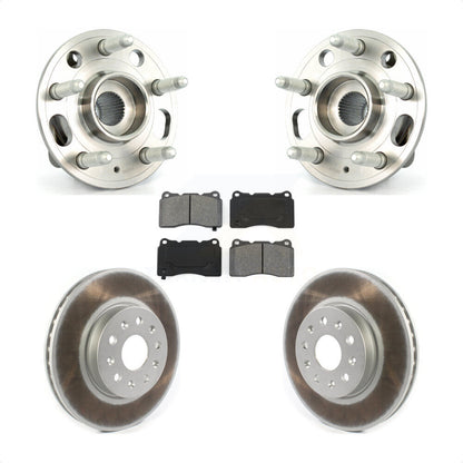 Hub Bearing Assembly Coated Disc Brake Rotor And Pads Front Kit For Cadillac CTS