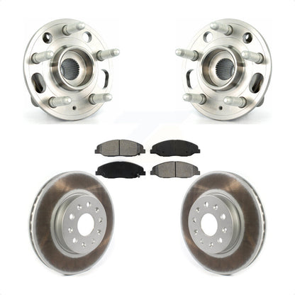 Hub Bearing Assembly Coated Disc Brake Rotor And Pads Front Kit For Cadillac CTS