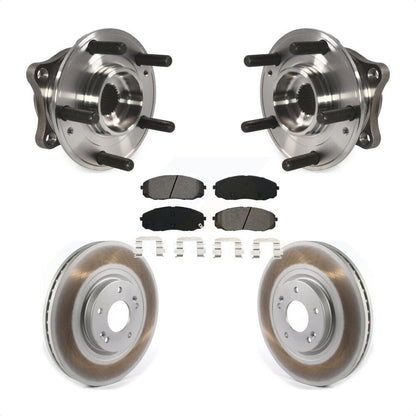 Hub Bearing Assembly Coated Brake Rotor & Pad Front Kit For 2015-2021 Kia Sedona