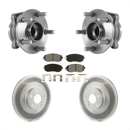 Hub Bearing Coated Brake Rotor & Pads Front Kit For Subaru Forester Crosstrek XV