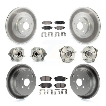 Hub Bearing Coat Brake Rotor Pad Front Rear Kit (10Pc) For Subaru Outback Legacy