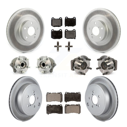 Hub Bearing Coated Disc Brake Rotor And Pads Front Rear Kit (10Pc) For Toyota 86