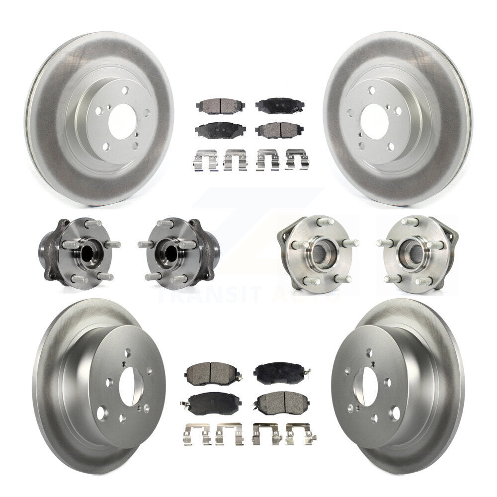 Bearing Coated Brake Rotor And Pad Front Rear Kit (10Pc) For Subaru XV Crosstrek