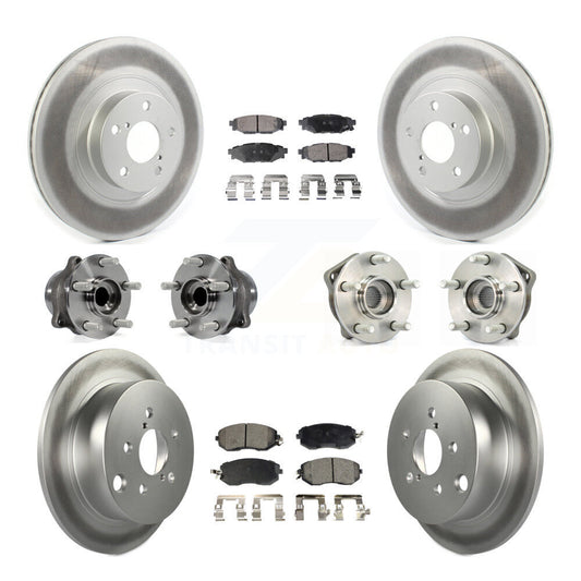 Bearing Coated Brake Rotor And Pad Front Rear Kit (10Pc) For Subaru XV Crosstrek