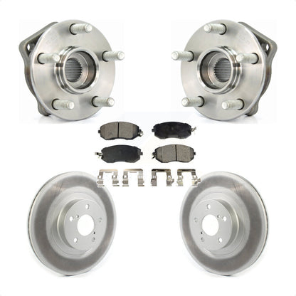 Hub Bearing Coated Brake Rotor Pad Front Kit For Subaru Impreza Forester Outback