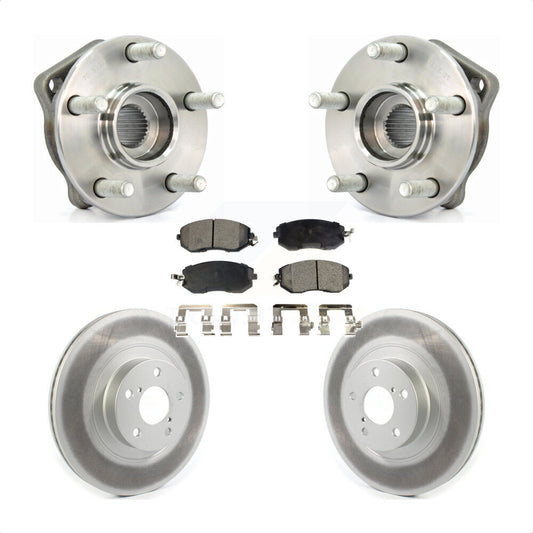 Hub Bearing Coated Brake Rotor Pad Front Kit For Subaru Impreza Forester Outback