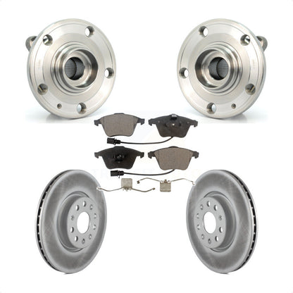 Hub Bearing Assembly Coated Disc Brake Rotor And Pad Front Kit For Volkswagen CC