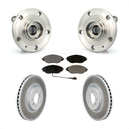 Hub Bearing Assembly Coated Disc Brake Rotor Pad Front Kit For Volkswagen CC AWD