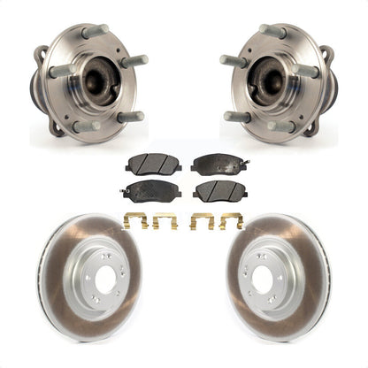 Hub Bearing Coated Disc Brake Rotor Pads Front Kit For 2012 Hyundai Genesis 3.8L