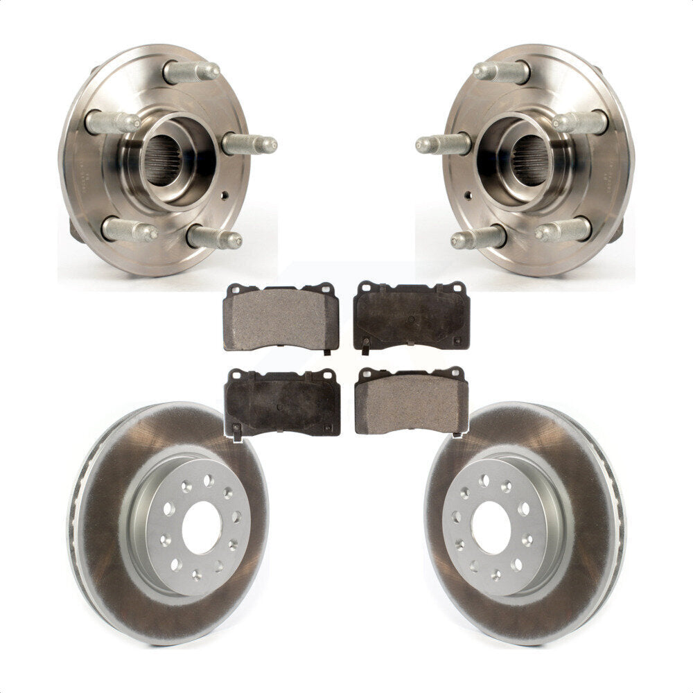 Hub Bearing Coat Brake Rotor Pad Front Kit For Cadillac CTS With Brembo Calipers