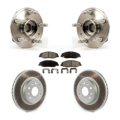 Hub Bearing Assembly Coated Disc Brake Rotor And Pads Front Kit For Cadillac CTS