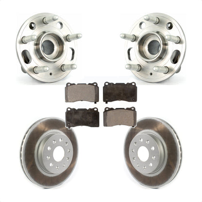 Hub Bearing Assembly Coated Disc Brake Rotor And Pads Front Kit For Cadillac CTS