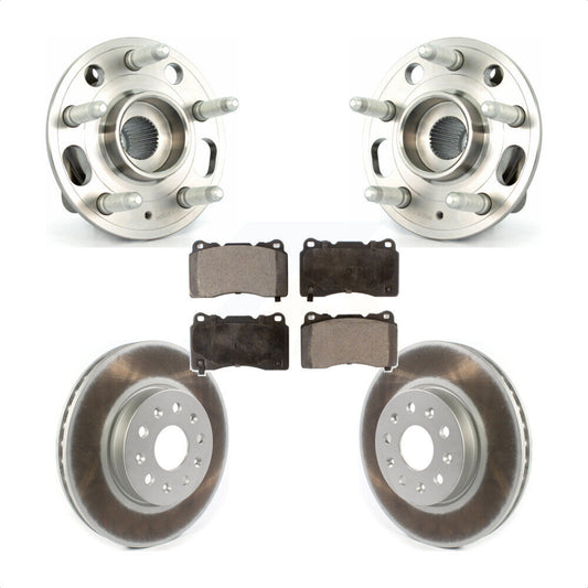 Hub Bearing Assembly Coated Disc Brake Rotor And Pads Front Kit For Cadillac CTS