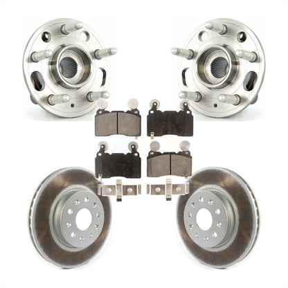 Hub Bearing Assembly Coated Disc Brake Rotor And Pads Front Kit For Cadillac CTS