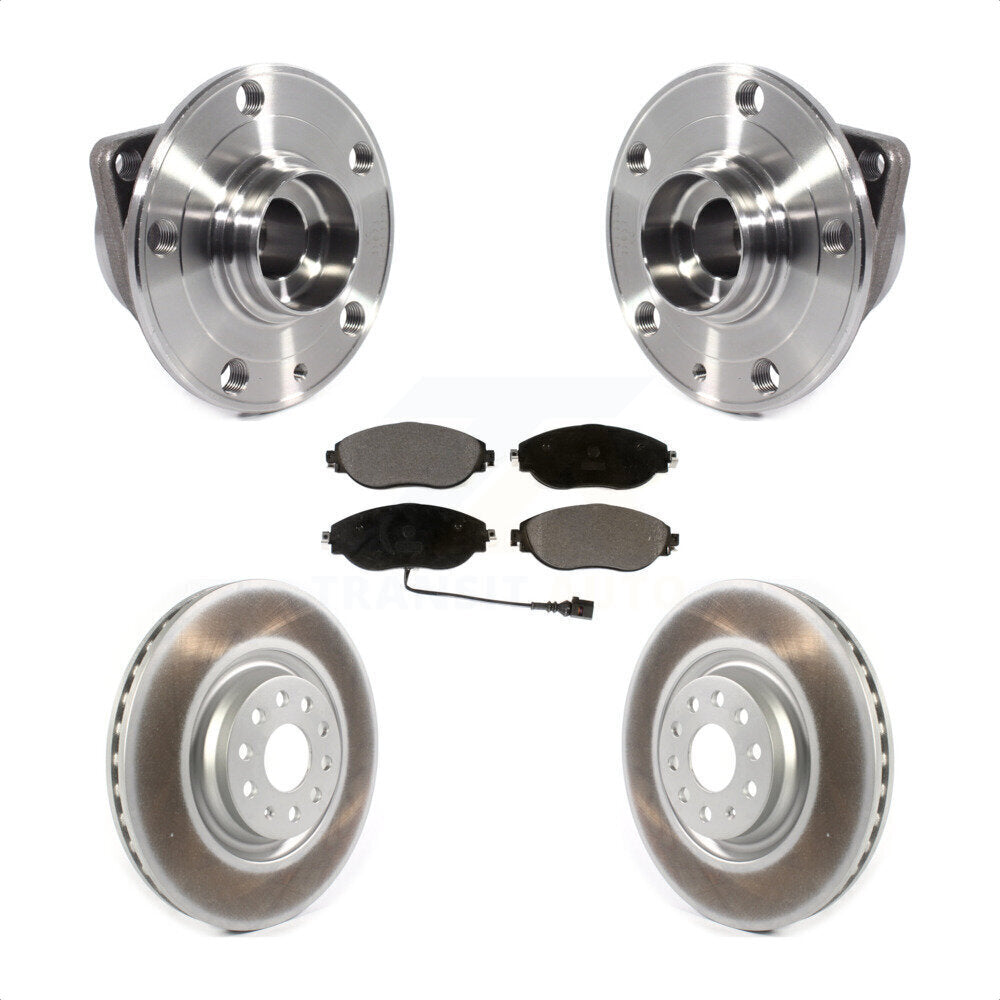 Hub Bearing Coat Brake Rotor Pad Front Kit For Volkswagen Tiguan Jetta Audi Q3 R