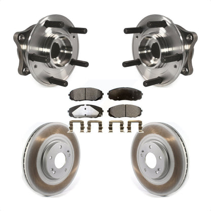 Hub Bearing Assembly Coated Brake Rotor & Pad Front Kit For 2015-2021 Kia Sedona