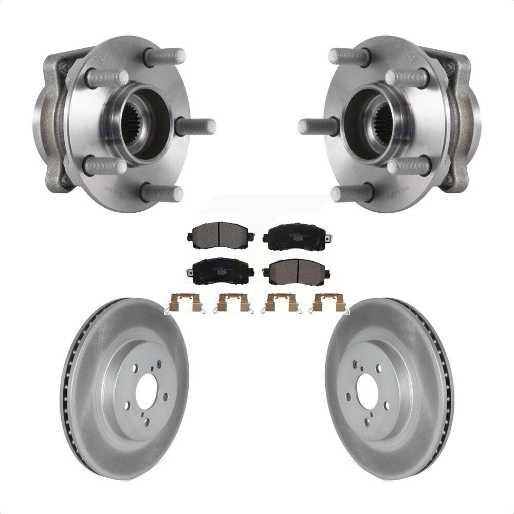 Hub Bearing Assembly Coat Brake Rotor Pad Front Kit For Subaru Crosstrek Impreza