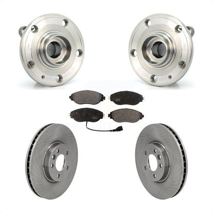 Hub Bearing Assembly Disc Brake Rotors And Pads Front Kit For Volkswagen CC AWD