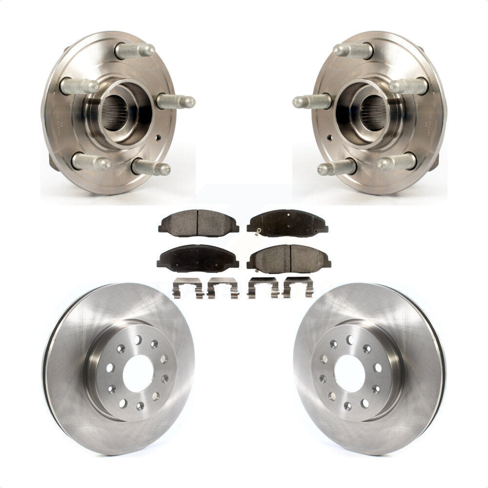 Hub Bearing Brake Rotor Pad Front Kit For Cadillac CTS Without Heavy Duty Brakes