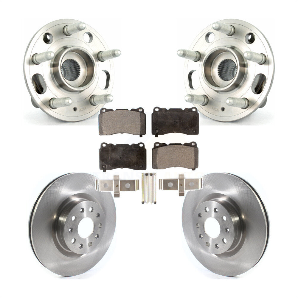 Hub Bearing Brake Rotor & Pad Front Kit For Cadillac CTS With 18" Factory Wheels
