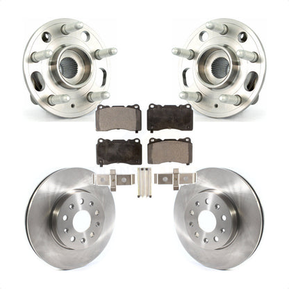 Hub Bearing Assembly Disc Brake Rotors And Pads Front Kit For Cadillac CTS