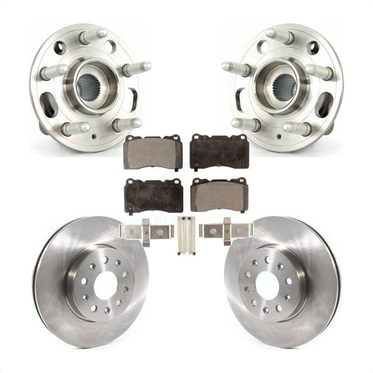 Hub Bearing Assembly Disc Brake Rotors And Pads Front Kit For Cadillac CTS