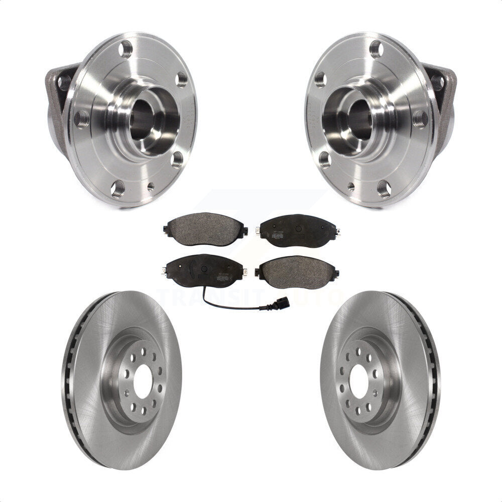 Hub Bearing Brake Rotor Pads Front Kit For Volkswagen Tiguan Jetta Audi Q3 GTI R