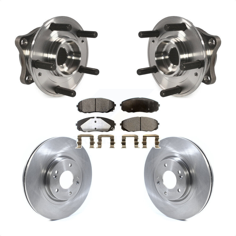 Hub Bearing Assembly Disc Brake Rotor And Pad Front Kit For 2015-2021 Kia Sedona