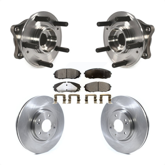 Hub Bearing Assembly Disc Brake Rotor And Pad Front Kit For 2015-2021 Kia Sedona