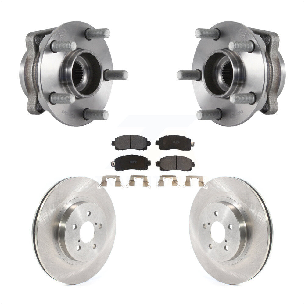 Hub Bearing Assembly Disc Brake Rotor Pad Front Kit For Subaru Crosstrek Impreza