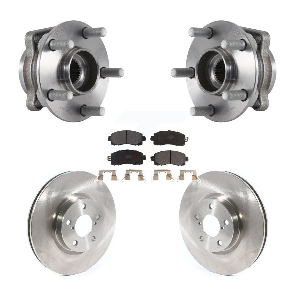 Hub Bearing Assembly Disc Brake Rotors And Pads Front Kit For Subaru Impreza