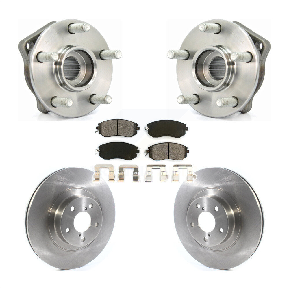 Hub Bearing Brake Rotor And Pad Front Kit For Subaru Impreza Forester Outback XV