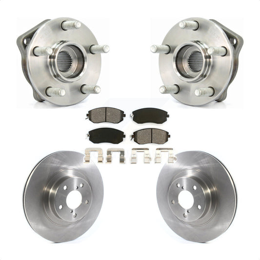 Hub Bearing Brake Rotor And Pad Front Kit For Subaru Impreza Forester Outback XV