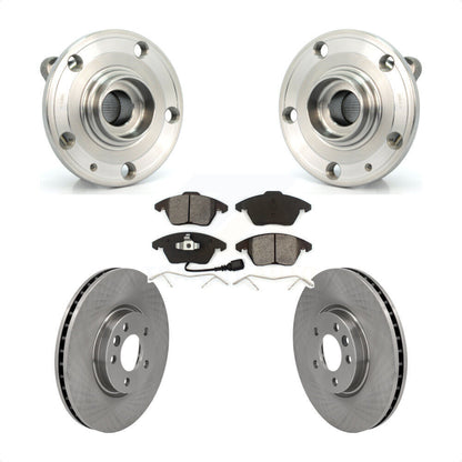 Hub Bearing Assembly Disc Brake Rotors And Pads Front Kit For Volkswagen CC