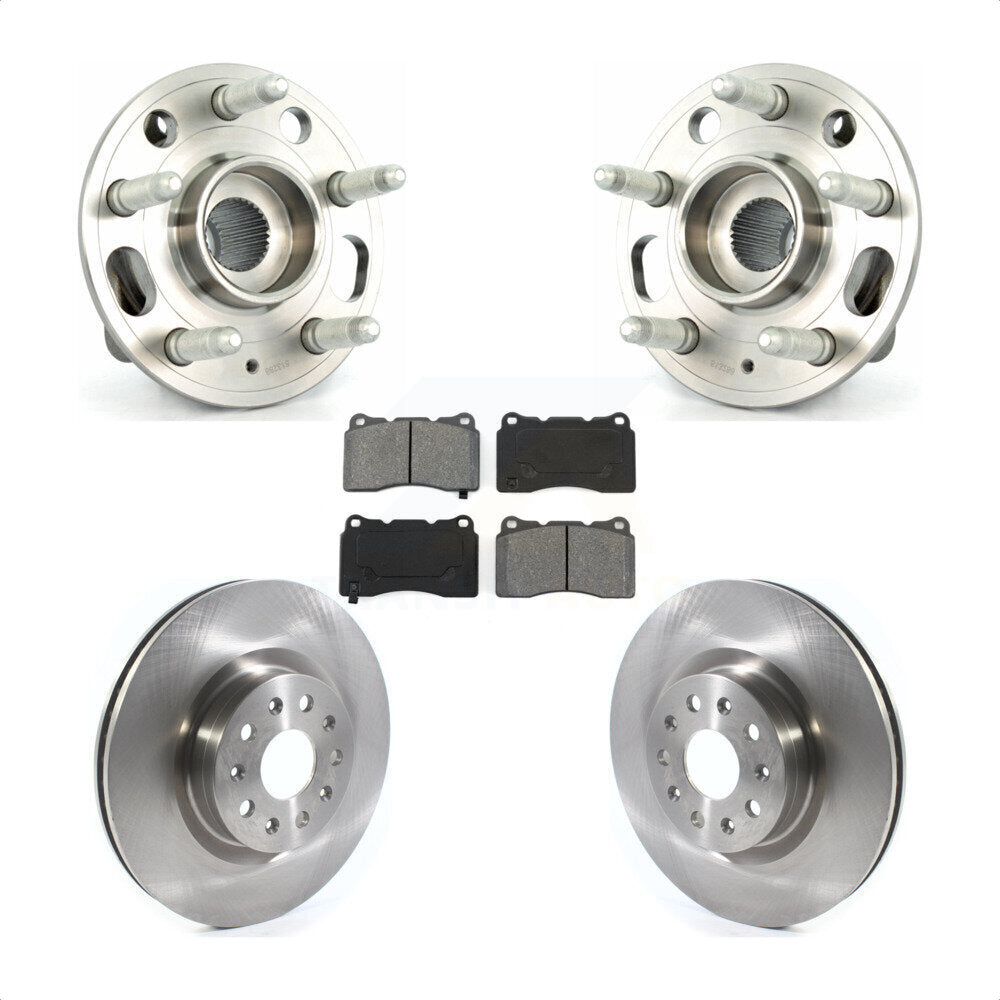 Hub Bearing Brake Rotor & Pad Front Kit For Cadillac CTS With 18" Factory Wheels
