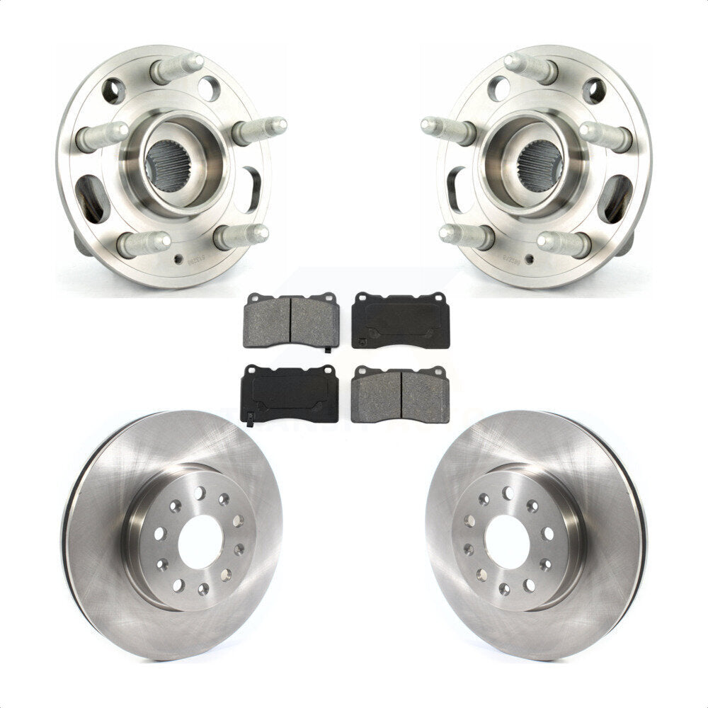 Hub Bearing Assembly Disc Brake Rotors And Pads Front Kit For Cadillac CTS