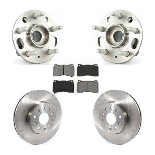Hub Bearing Assembly Disc Brake Rotors And Pads Front Kit For Cadillac CTS