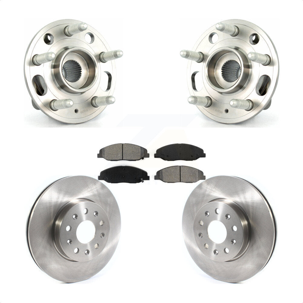 Hub Bearing Brake Rotor Pad Front Kit For Cadillac CTS Without Heavy Duty Brakes