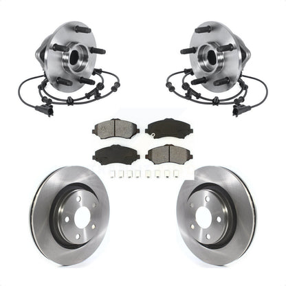 Hub Bearing Assembly Disc Brake Rotors And Pads Front Kit For Jeep Wrangler